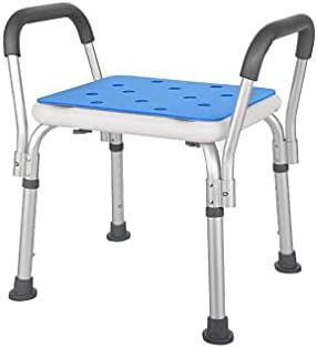 YANJ banyo oturağı ile Kol Dayama banyo sandalyesi duş taburesi 41-54 cm Yüksekliği Ayarlanabilir Kaymaz Yaşlı Duş Yardım Engelli