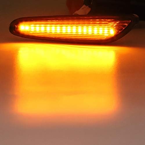 Dönüş sinyali ışık, araba LED Fren Dönüş Sinyali Side Marker ışık Gösterge Lambası Fit için E82 E88 E60(Füme)