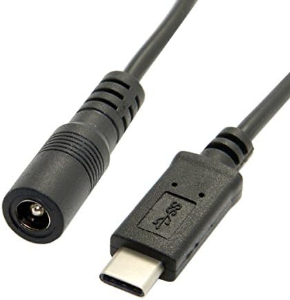 Cablecc USB 3.1 Tip C USB-C DC 5.5 2.5 mm Güç Jack Uzatma şarj Kablosu için Hava Pro 10 cm