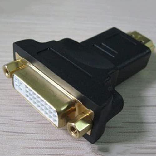 EuısdanAA Çift Bağlantı DVI-I Dişi HDMI Erkek Konnektör Dönüştürücü Adaptör Siyah (Adaptador convertidor de conector DVI-I