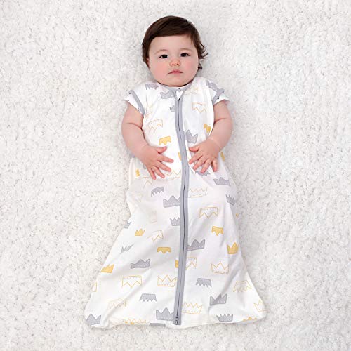TILLYOU Büyük L Nefes Pamuk Bebek Giyilebilir Battaniye ile 2-Yönlü Fermuar, Süper Yumuşak Hafif 2-Paketi Kolsuz Uyku Tulumu