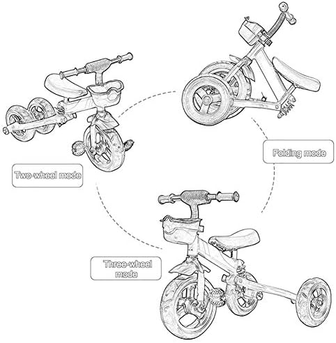 Katlanır Küçük Bisiklet Bebek Bisiklet 1-3-6 Yaşındaki Bebek Bisiklet Çocuk üç Tekerlekli Bisiklet Açık Taşınabilir Üç Tekerlekli
