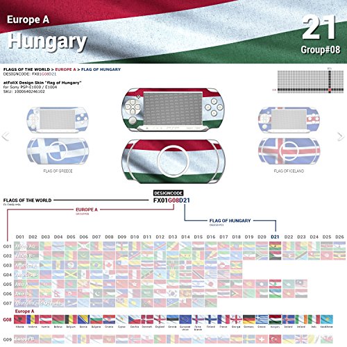 Sony PSP-E1000 / E1004 tasarım cilt Macaristan bayrağı çıkartma PSP-E1000 / E1004 için