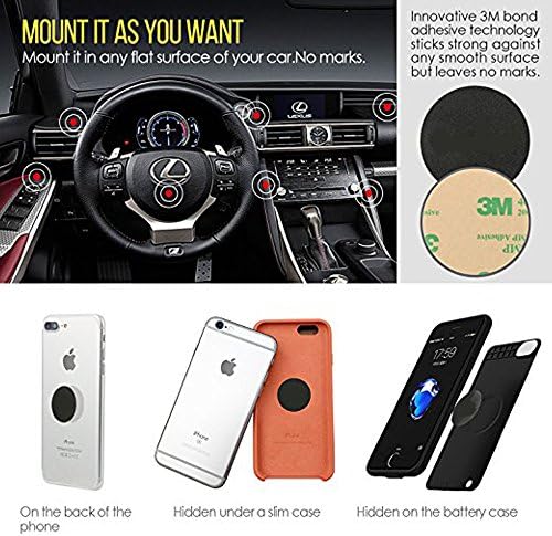 ZZoo Manyetik Araç Telefonu Dağı, evrensel Cep Telefonu Tutucu Araç Dashboard üzerinde Sopa için iPhone 8/8 Artı / 7 Artı /