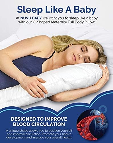 Tam Vücut Gebelik Yastığı-Annelik Hemşireliği ve Sırt Ağrısı Rahatlaması için Ekstra Yumuşak Destek Yastığı - %100 Pamuklu