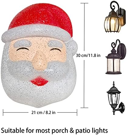 FancyWolf Sundurma için 2 ADET Noel ışık Kapakları, noel Dış Dekorasyon Kaynağı Kardan Adam Noel Baba ışık kapakları Standart