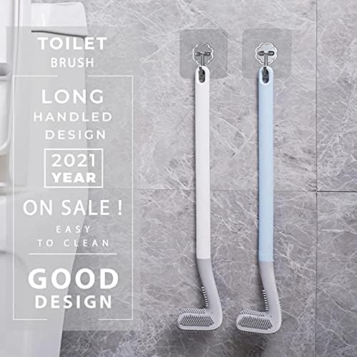 Uzun Saplı Tuvalet Temizleme Fırçası Golf Fırça Kafası Tuvalet Fırçası Banyo Tuvalet Temizleme Fırçası için Silikon Tuvalet