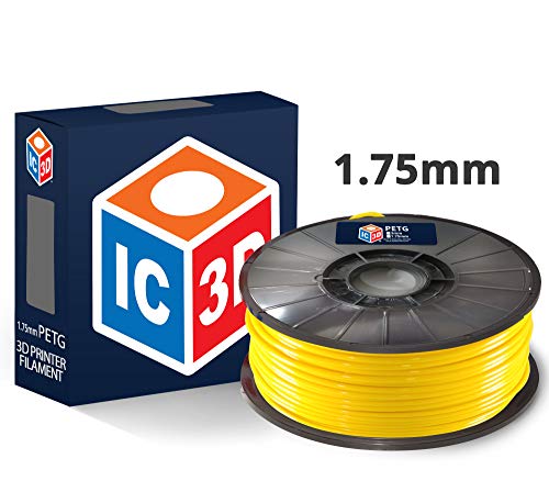 IC3D Doğal 1.75 mm PETG 3D Yazıcı Filament-2.5 kg Biriktirme Boyutlu Doğruluk + / -0.05 mm-Profesyonel Sınıf 3D Baskı Filament-ABD'de