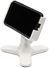 WeatherTech DeskFone İki Görünüm Beyaz Evrensel Telefon Tutucu Düz Yüzeyler için, Ofis, Mutfak, Komidin-Menekşe Kütük Kolları
