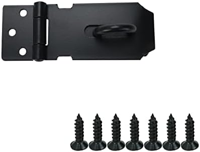 Savagrow 2 Paketi Kapı Kilitleri Çile Mandalı, 3 İnç Paslanmaz Çelik Güvenlik Packlock Toka ile Vidalar, mat Siyah Emniyet