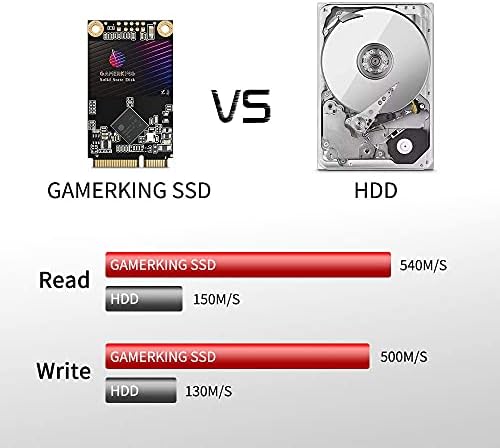 Gamerking SSD Msata 64 GB Dahili Katı Hal Sürücü Masaüstü Laptop için Yüksek Performanslı Sabit Disk SATA ≤ 6 Gb/s (64 GB MSATA)