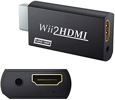 Wii-Hdmı Dönüştürücü Çıkış Video Ses Adaptörü, 3.5 mm Ses ve 1080P/720p HDMI Çıkışlı Wii HDMI Adaptörü.Tüm Wii Ekran Modlarını