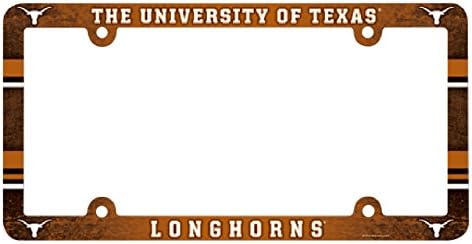 NCAA Texas Longhorns Tam Renkli Plaka Çerçevesi, Takım Rengi, Bir Boyut