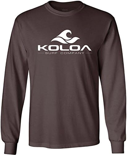 Koloa Sörfü. Düzenli, Büyük ve Uzun Boylu Dalga Logo Uzun Kollu Ağır Pamuklu Tişörtler