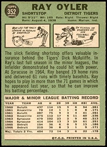 1967 Topps 352 Ray Oyler Detroit Kaplanları (Beyzbol Kartı) ESKİ Kaplanlar