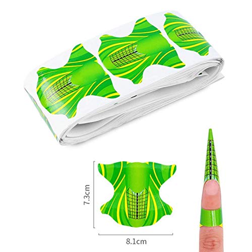 Shanyuna 100 Parça Şekillendirici Tırnak Formu Uzatma At Nalı-şekilli Nail Art Uzatma İpuçları, Nail Art Formları Sticker Nail