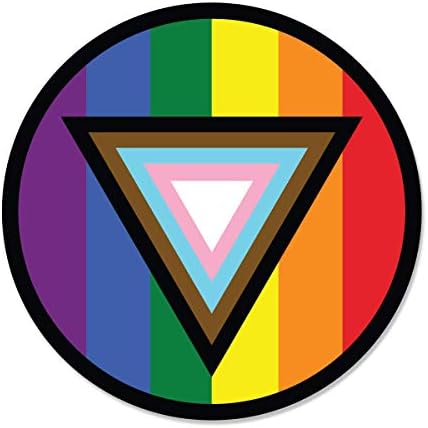 Uygulanabilir Pun Güvenli Uzay İlerleme Gurur Bayrağı LGBTQ POC Transseksüel Bayrak-Vinil çıkartma 5 inç