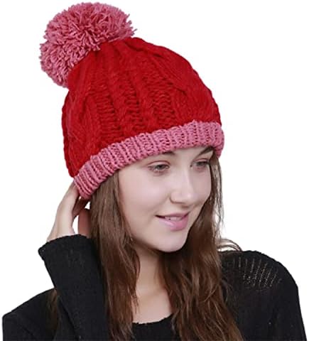 Noapasa kadın Kış Yumuşak Örgü Bere Şapka, Stil Streç Trendy Nervürlü Tıknaz Kap, Slouch Boy Kablo Örgü Şapka