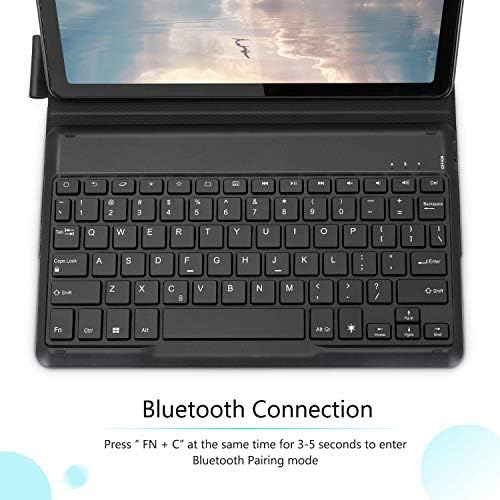 Arkadan aydınlatmalı Klavye samsung kılıfı Tab S6 Lite 10.4 2020, Bluetooth Klavye Çıkarılabilir ABD Düzeni ile Koruyucu samsung