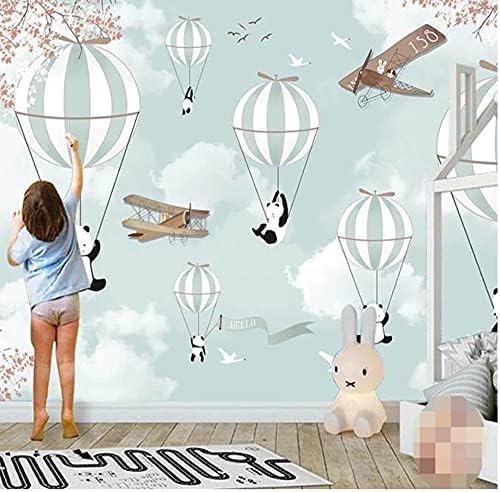 Özel Duvar Kağıdı Çocuk Odası için 3D Karikatür Sıcak Hava Balon Duvar Boyama Çocuk Odası Yatak Odası Dekorasyon Fotoğraf Duvar