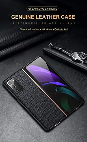 Samsung Galaxy Z Fold 2 El Yapımı Hakiki Deri Kılıf Yumuşak Hafif Anti-Parmak İzi Smartphone Güz Önleme Scratch Önleme Tam