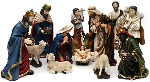 Çobanlar 30 cm ile Boyalı Reçine Set Holyart Doğum Sahnesi