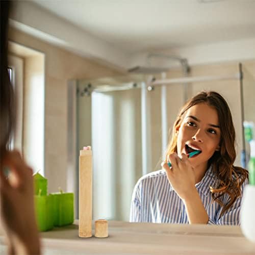 Sağlıklı Seyahat Boyutu Doğal Diş Fırçası Durumda Diş Fırçası Seyahat Kapları Tüp Doğal Diş Fırçası Kapak için Kapalı Açık