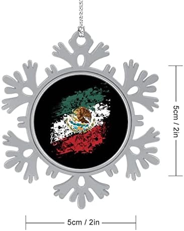Meksika Amerikan Bayrağı Kar Tanesi Kolye Noel asılı süsler Baskı Noel Ağacı Süslemeleri