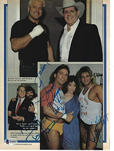 Fantastics Tommy Rogers & Bobby Fulton + 1 İmzalı Dergi Fotoğrafı BAS COA WWE İmzalı Güreş Çeşitli Eşyalar