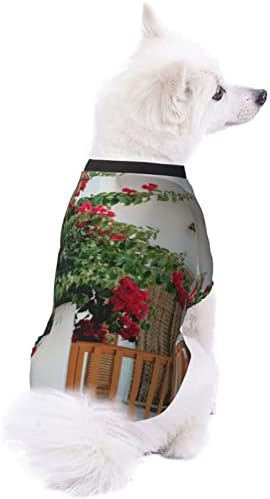 Bush ile Pembe Çiçekler Evcil Giyim Hoodies için Köpek Kedi Kıyafet Kostüm Pet Pijama Sıcak Pet Kış Gömlek