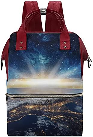 Dünya Galaxy uzay anne sırt çantası su geçirmez omuz çantası rahat büyük sırt çantası seyahat alışveriş iş için