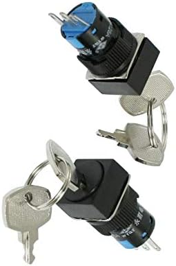 Aexıt 2 Adet Anahtarları AC 250 V Kare 2 Pozisyon 1NO 1NC Tuş Kilidi basmalı düğme Anahtarı + Buton Anahtarları 2 Tuşları