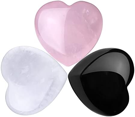 Paket 6 Adet 1.2 Şifa Kristal Gül Kuvars Kalp Ametist Obsidyen Kaplanlar Göz Temizle Kristaller ve Şifa Taşları