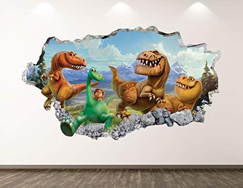 Batı Dağ Komik Dinozor Duvar Çıkartması Sanat Dekor 3D Çökerttiğini Iyi Oyun Odası Sticker Duvar Çocuk Kreş Odası Özel Hediye
