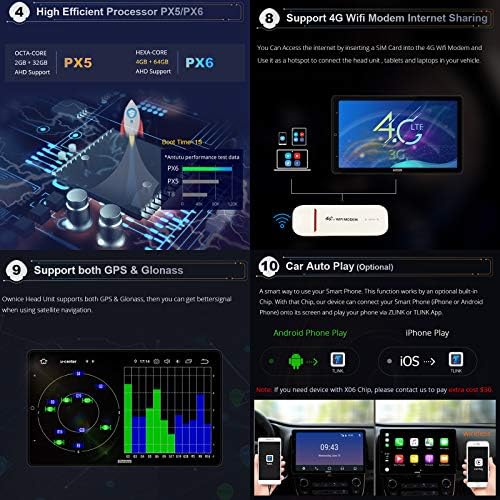 Foof 2 Din Android Araba Navi Stereo Araba Eğlence Multimedya Radyo ile DSP 13.3 Otomatik Dönebilen Kafa Ünitesi ile Bluetooth