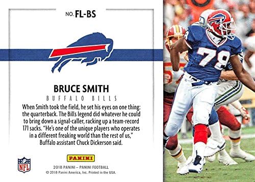 2018 Panini Futbol Franchise Liderleri BS Bruce Smith Buffalo Bills NFL Ticaret Kartı