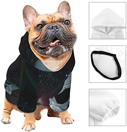 ZISRA Futbol Spor Baskılı Evcil Köpek Hoodies Giyim Kış Polyester Köpek Giysileri