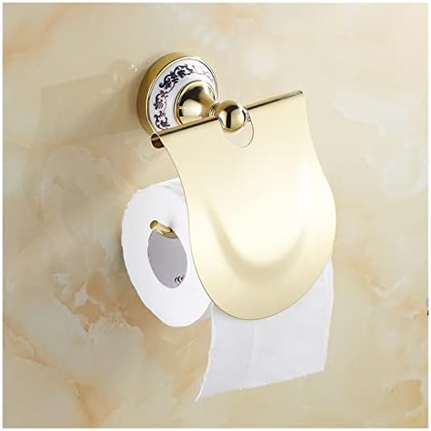 JUSTYINGKAI Bakır Tuvalet Tutucu Kağıt Raf Altın Kaplama Havlu Askısı Banyo Aksesuarları Tuvalet Kağıdı Tutucu