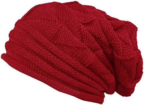 Rahat Bere Şapka Kadın Erkek BCDshop Örgülü Baggy Sıcak Kış Örme Şapka Kap