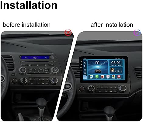 Honda Civic 2006-20011 ıçin COGAMICHI Android Araba Stereo Kablosuz CarPlay & Kablolu Android Oto FM Radyo GPS Navigasyon WiFi