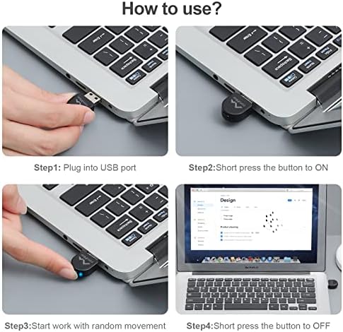 Fare Jiggler,Dofuhem Mini Saptanamayan Fare Mover Cihazı, PC Aktif Tutmak, USB Portu ve Sürücü-Ücretsiz Bilgisayar Laptop için