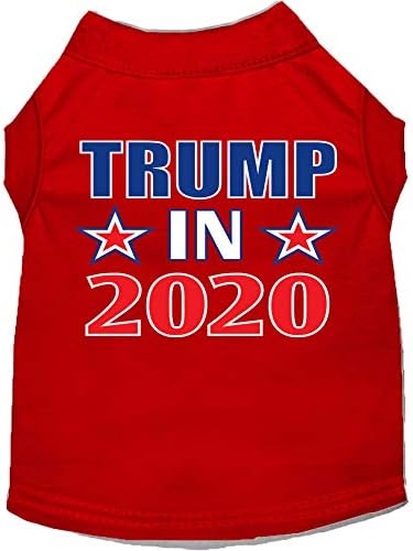 2020 Serigrafi Köpek Gömlek Kırmızı Sm Mirage Pet Ürün Trump
