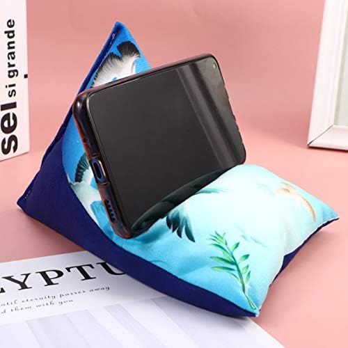 Hemobllo Tablet Yastık Standı Yatak Lap Pad Tutucu Üçgen Telefon Desteği Kitap Okuma Tutucu Raf Ev Yurt Ofis Mavi