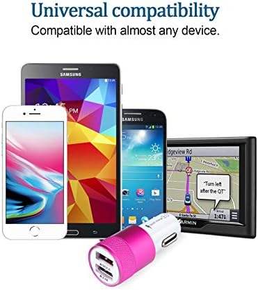 Araç Şarj Adaptörü, Hızlı Şarj 5.4 A / 30 W Mini Gömme Fit Telefon USB Araç Şarj Çift Bağlantı Çakmak USB Şarj Uyumlu Samsung