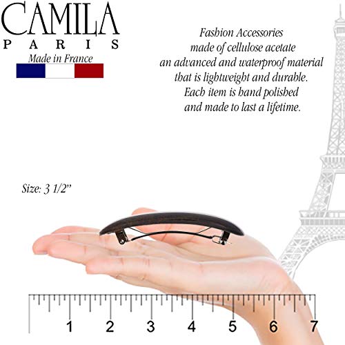Camila Paris CP2739 Fransız Saç Tokası Klip Kızlar için, Kahverengi, Güçlü Tutma Kavrama Saç Klipler Kadınlar için, Hiçbir