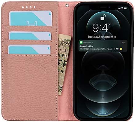 iPhone 12 Pro Max Flip Cüzdan Kılıf Hakiki Deri FROLAN Lüks Premium İnek Deri Kart Tutucu Folio Damla Koruma Darbeye Kapak
