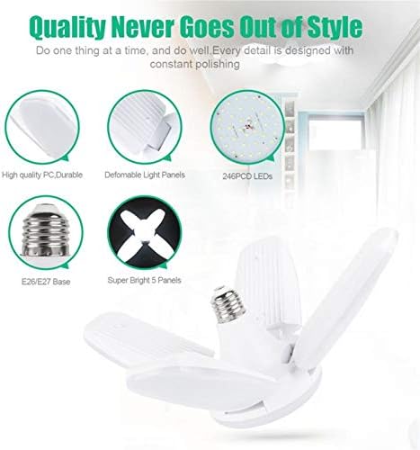 60 W Fan şekli LED E27 ampul lamba LED ampul süper parlaklık açısı ayarlanabilir tavan lambası oturma odası yatak odası garaj