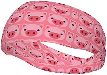 Erkek ter bantlari sevimli domuz yüz komik çok fonksiyonlu spor performans kafa bandı Unisex egzersiz bilekliği