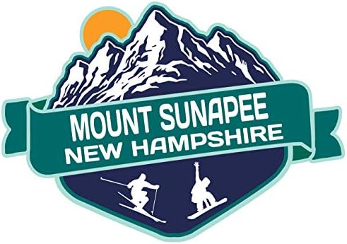 Sunapee dağı New Hampshire Kayak Maceraları Hatıra 2 İnç Vinil Çıkartması Sticker Dağ Tasarım