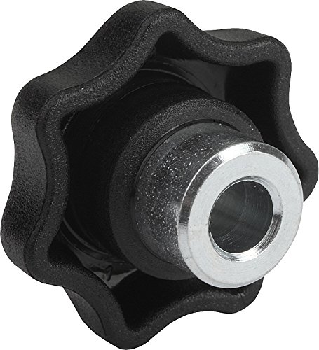 Kipp 06210 - 1CO Düz Çelik Burçlu Siyah Termoplastik Raybalı Kör Delikli Yıldız Kavrama, Stil H, İnç, 50 mm Çap (10'lu Paket)